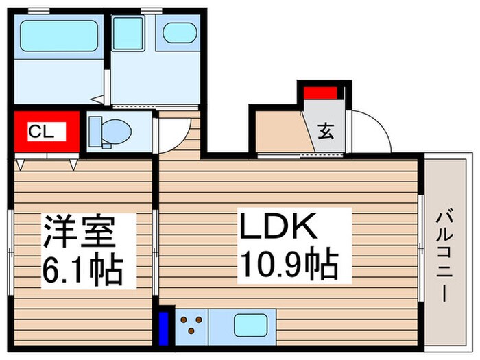 ローベンハイツ上沢Ｂの物件間取画像