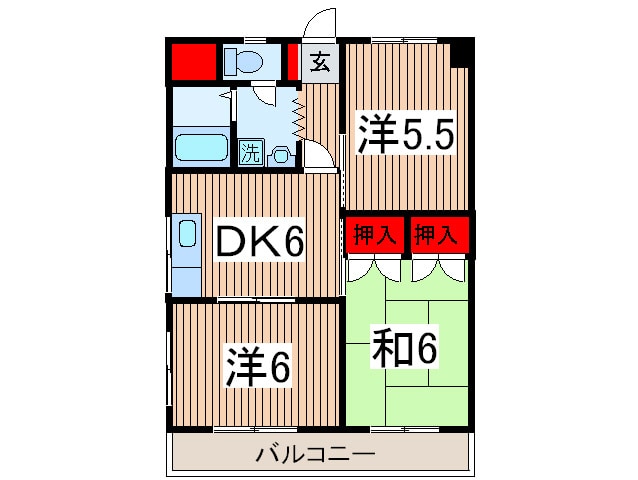 新堀ハイツの物件間取画像