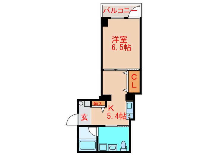 ドームウエスト大山（６階）の物件間取画像