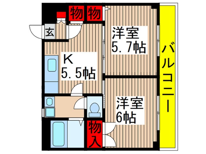 アベニュ－ゆりの木Ⅱの物件間取画像