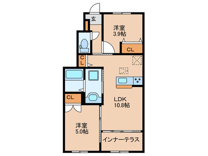 仮）国立市青柳新築アパートの物件間取画像