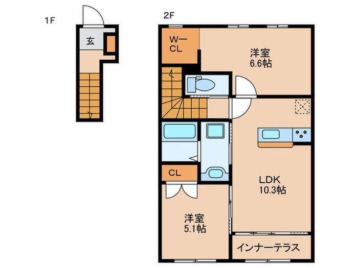 仮）国立市青柳新築アパートの物件間取画像