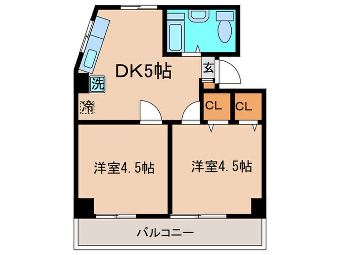 フラット大竹の物件間取画像