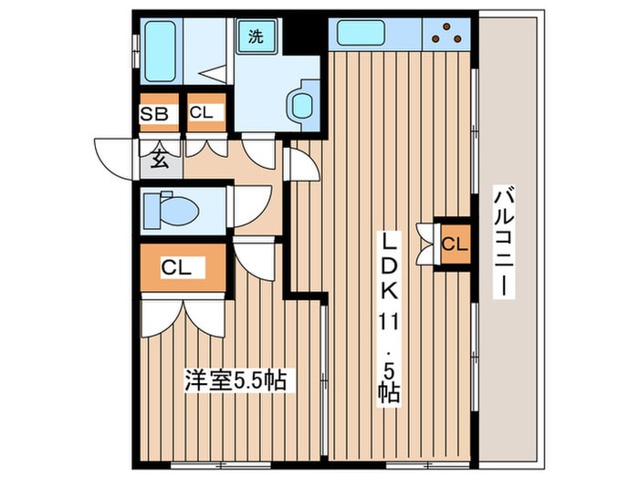 コモンﾋﾙｽﾞ本町（301）の物件間取画像