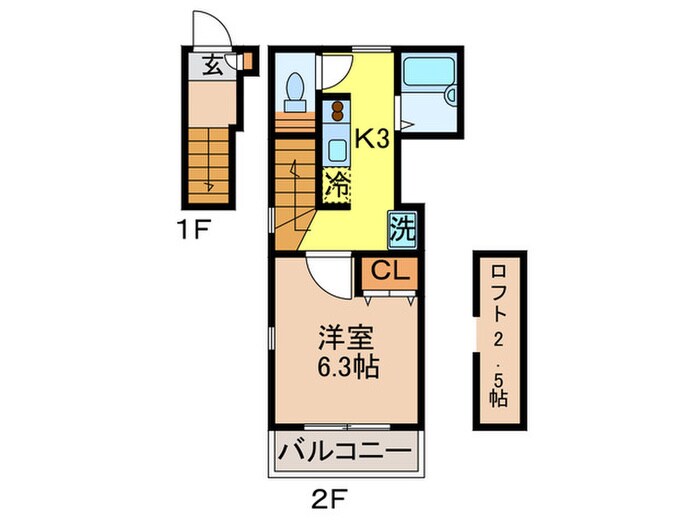 フロイントハイムの物件間取画像