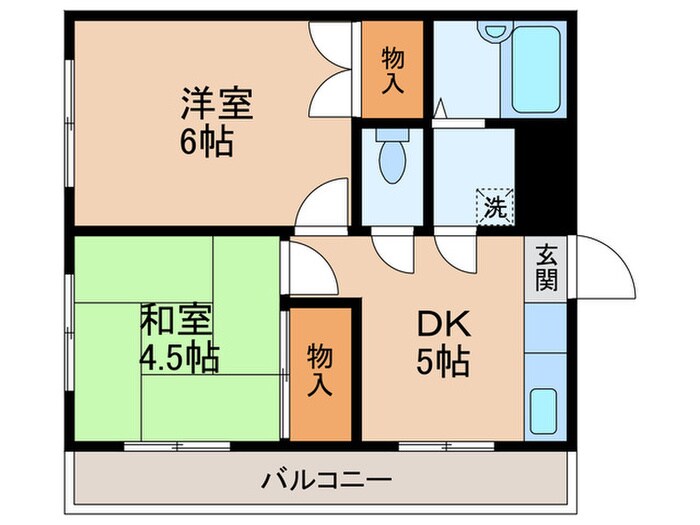 ハイツアオキ第２の物件間取画像