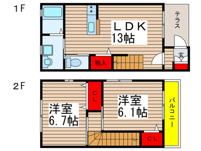 メゾンアーツYK参番館の物件間取画像