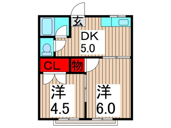 小島コ－ポの物件間取画像