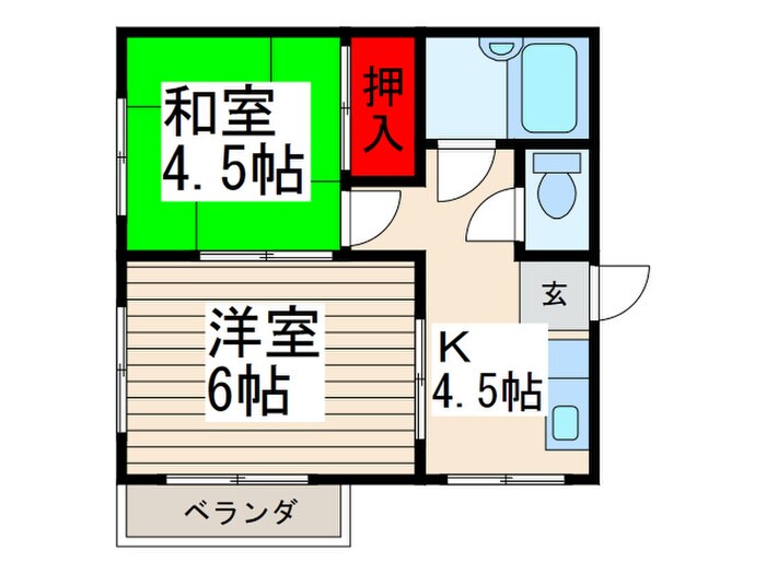 グリーンハイツあかねの物件間取画像