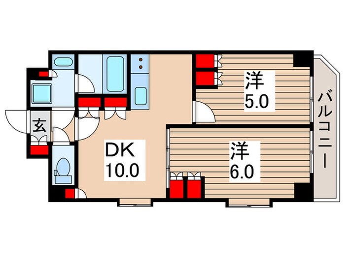 ルーブル五反野弐番館（406）の物件間取画像