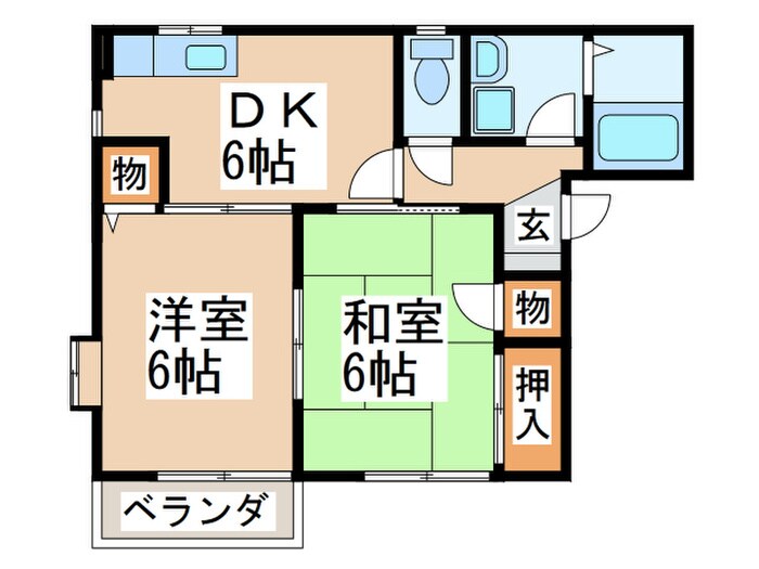 アム－ル勝瀬Ⅱの物件間取画像