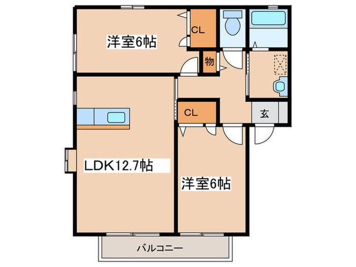 カモチカハイツⅡの物件間取画像