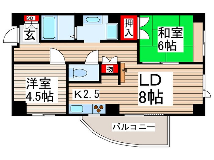 ＫＩＲＡＫＵ２の物件間取画像