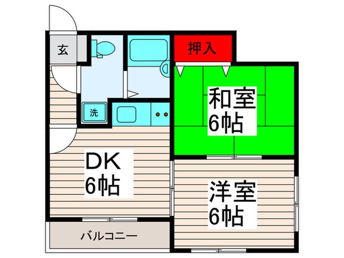 スリーハイム鹿浜の物件間取画像