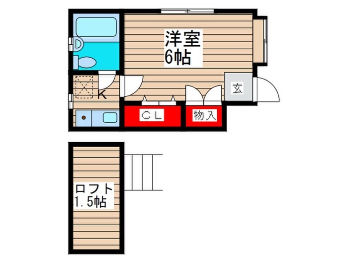 ローズアパートR27の物件間取画像