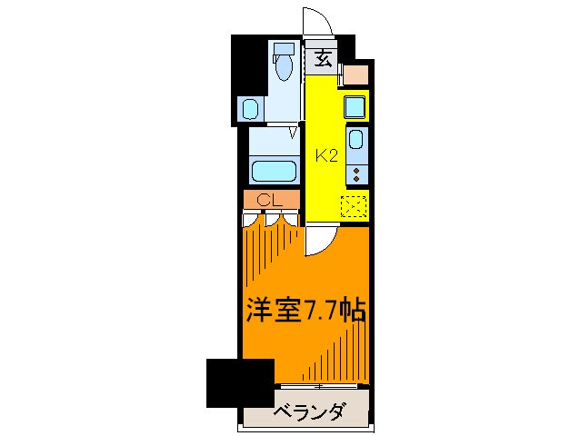 プラウドフラット浅草駒形の物件間取画像