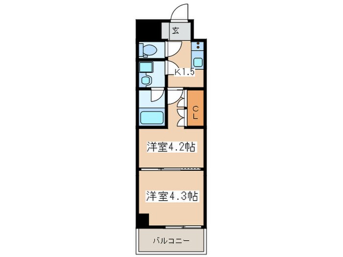 ラフィスタ調布多摩川(501)の物件間取画像