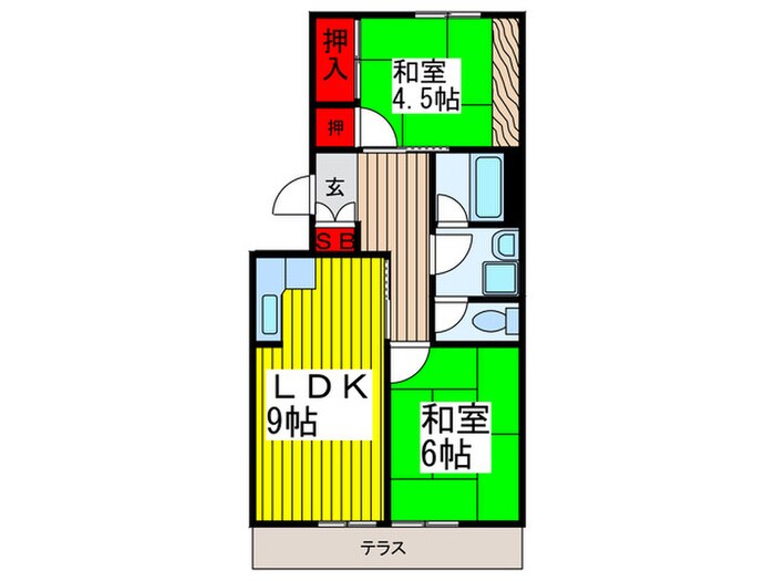 グリ－ンヒルズの物件間取画像