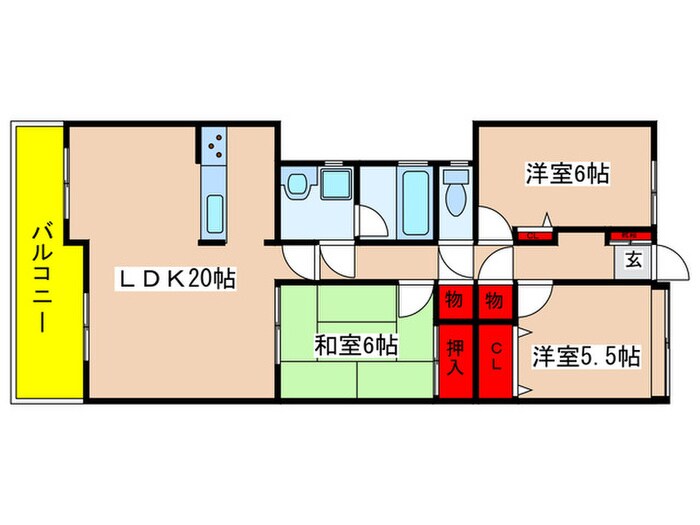 読売ランド第一マンションズの物件間取画像