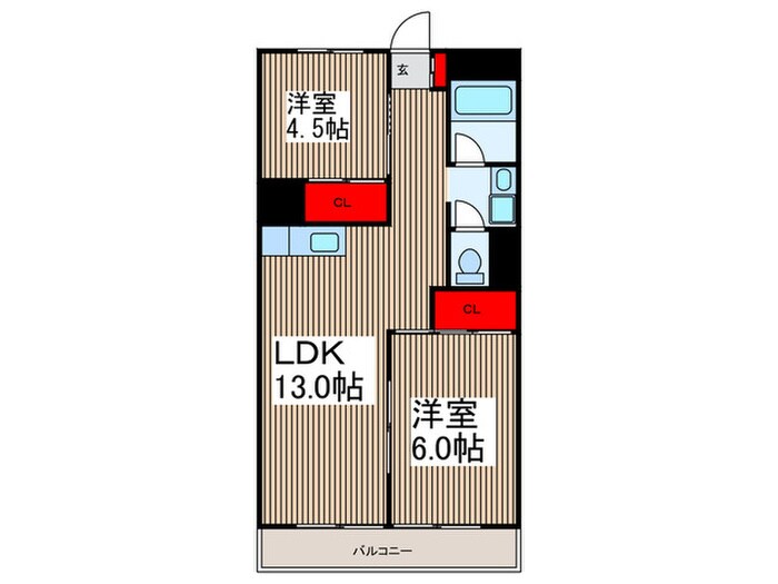 リブレス東浦和の物件間取画像