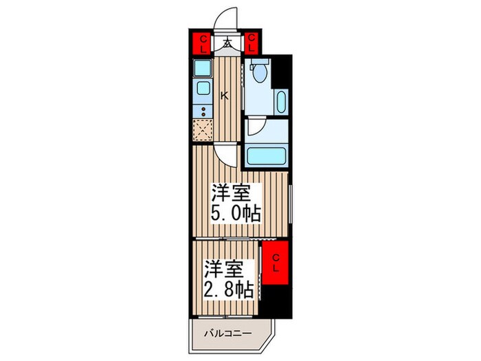 ONE ROOF RESIDENCE KIBA WESTの物件間取画像