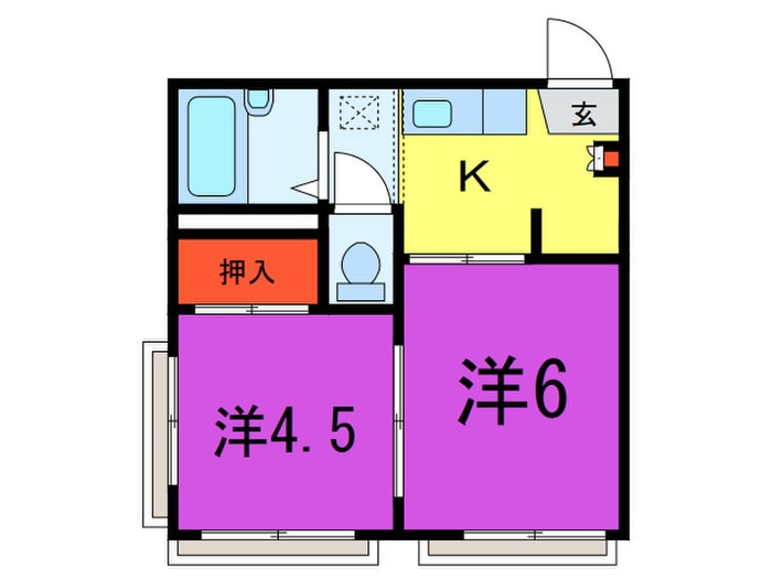 ﾌﾟﾚｼﾞｵ･中村橋・Ａの物件間取画像