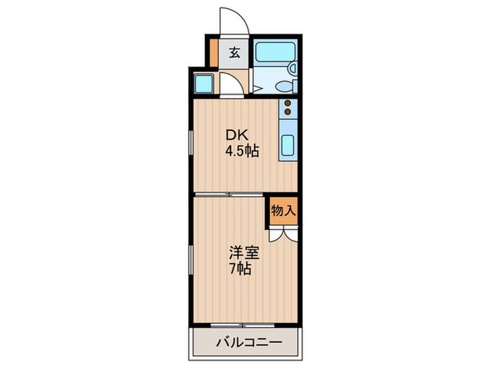 ビュ－フラット稲毛の物件間取画像