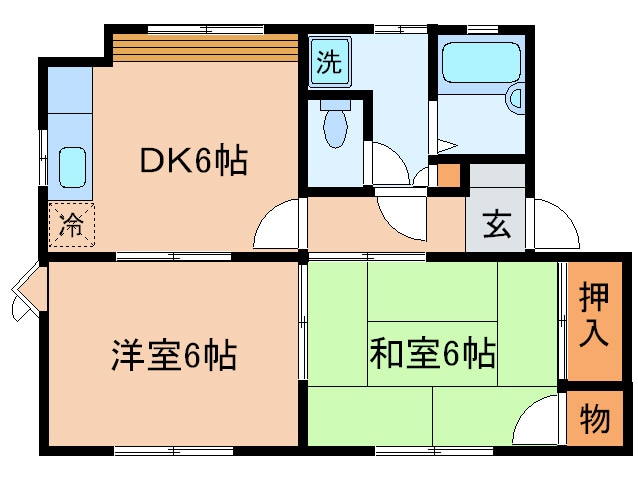 フラット谷戸Ｂ棟の物件間取画像