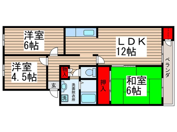 サポ－レ取手の物件間取画像