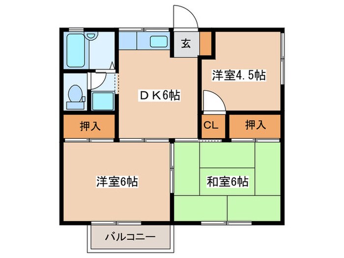 ハイツいわべの物件間取画像