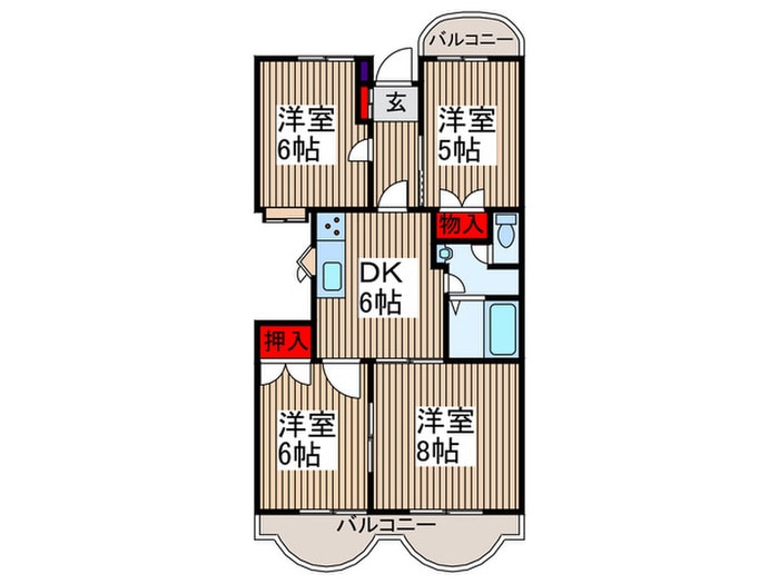 飛鳥の物件間取画像