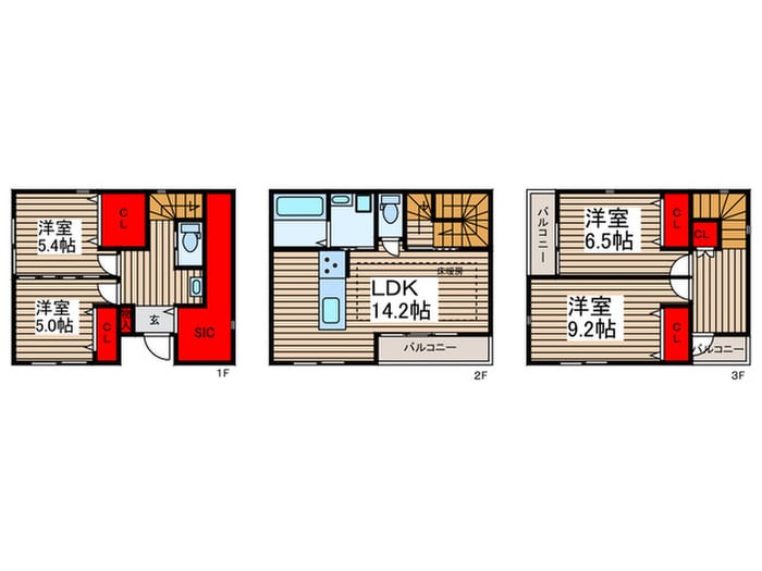 金山町戸建C棟の物件間取画像