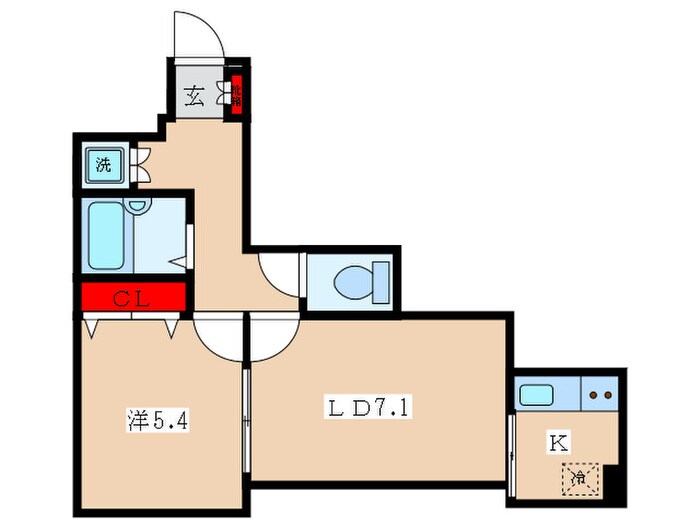 VIDA♯033(101)の物件間取画像