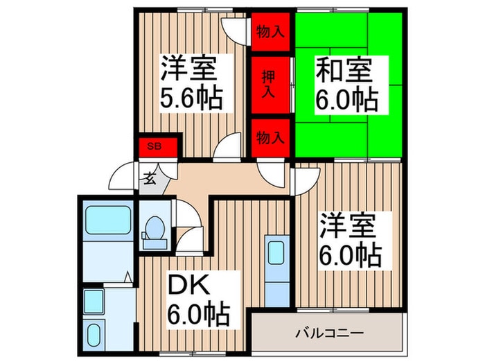 エクセル神戸Cの物件間取画像