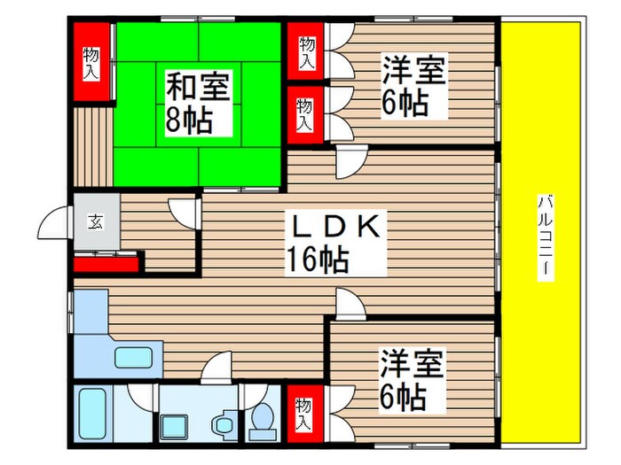 ビレッジハウス１４の物件間取画像