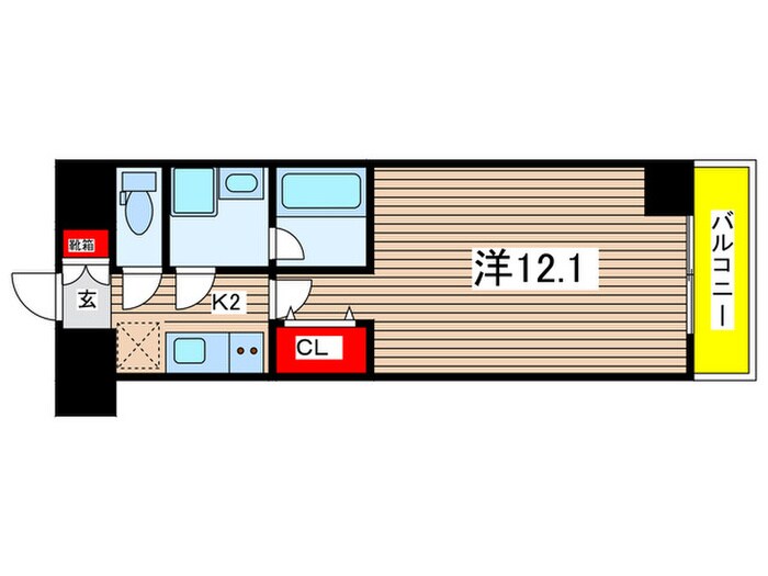 ｼﾞｪﾉｳﾞｨｱ新横浜ｽｶｲｶﾞｰﾃﾞﾝ(1004)の物件間取画像