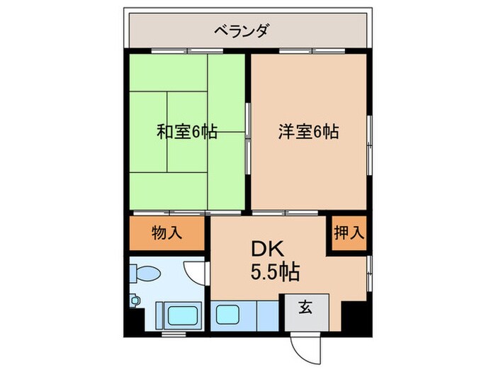 高野台ハイツの物件間取画像