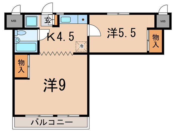 フラットＭの物件間取画像