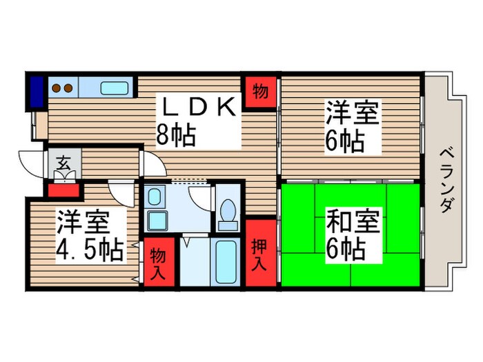 フレンドリー春大路の物件間取画像