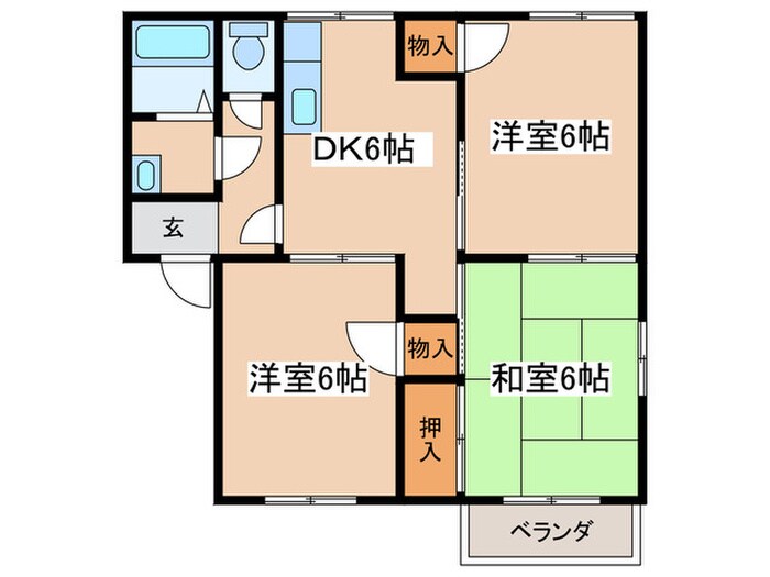 ベルデュ－ルＡの物件間取画像