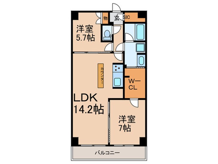 ｻﾞ･ｹﾝｼﾞﾝﾄﾝ･ﾚﾝｼﾞﾃﾞﾝｽときわ台の物件間取画像
