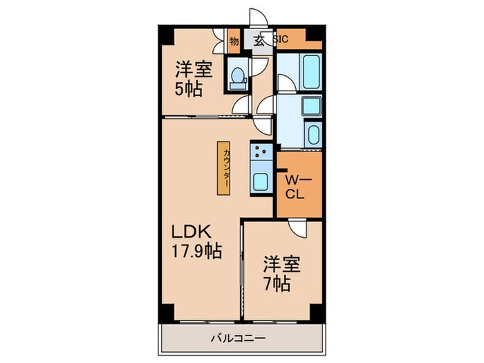 ｻﾞ･ｹﾝｼﾞﾝﾄﾝ･ﾚﾝｼﾞﾃﾞﾝｽときわ台の物件間取画像
