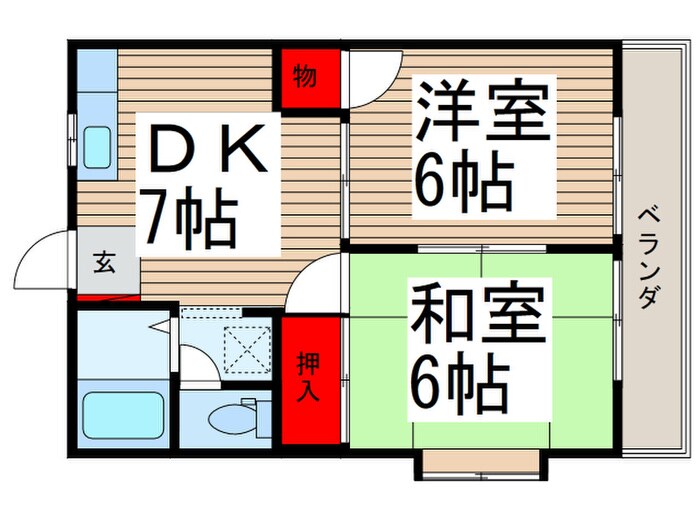 エスパレスＡの物件間取画像