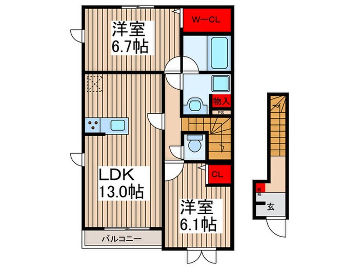 アローレⅠの物件間取画像