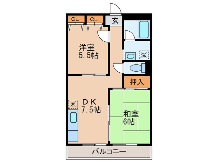 フラッツ・イケベの物件間取画像