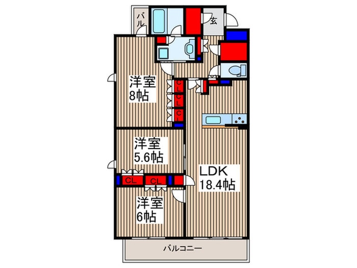 ドゥーエ武蔵浦和の物件間取画像