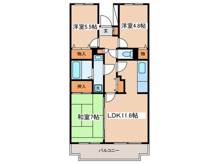 Bellevue参番館の物件間取画像