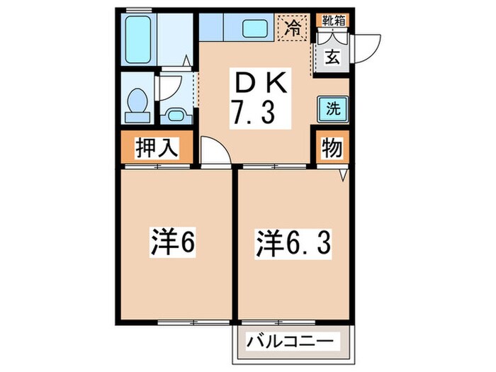 エトワ－ル東林間の物件間取画像