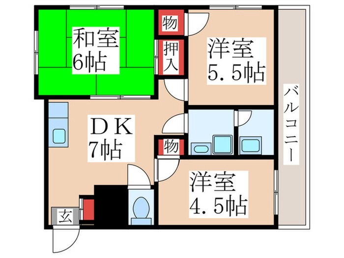 グリーンハイツ佳秀の物件間取画像