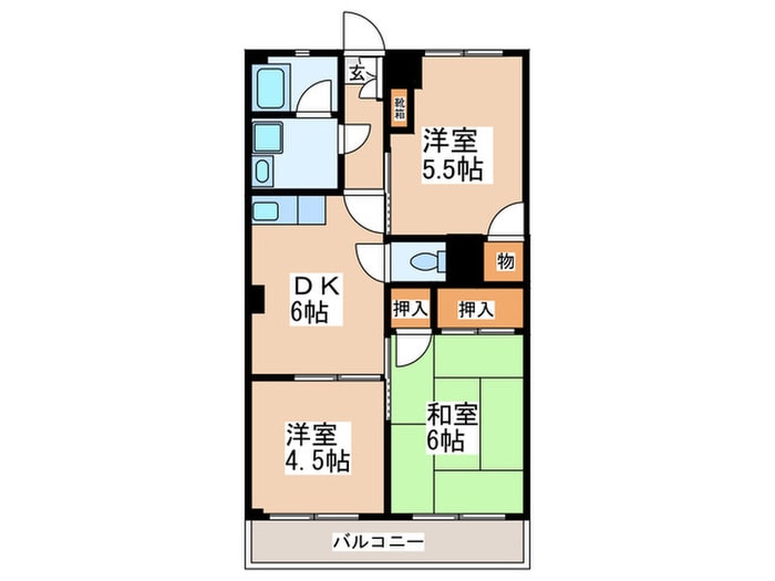 グリーンハイツ佳秀の物件間取画像